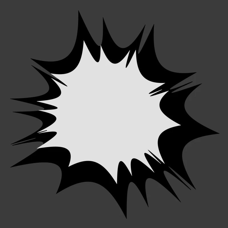 Comic speech bubble explosion