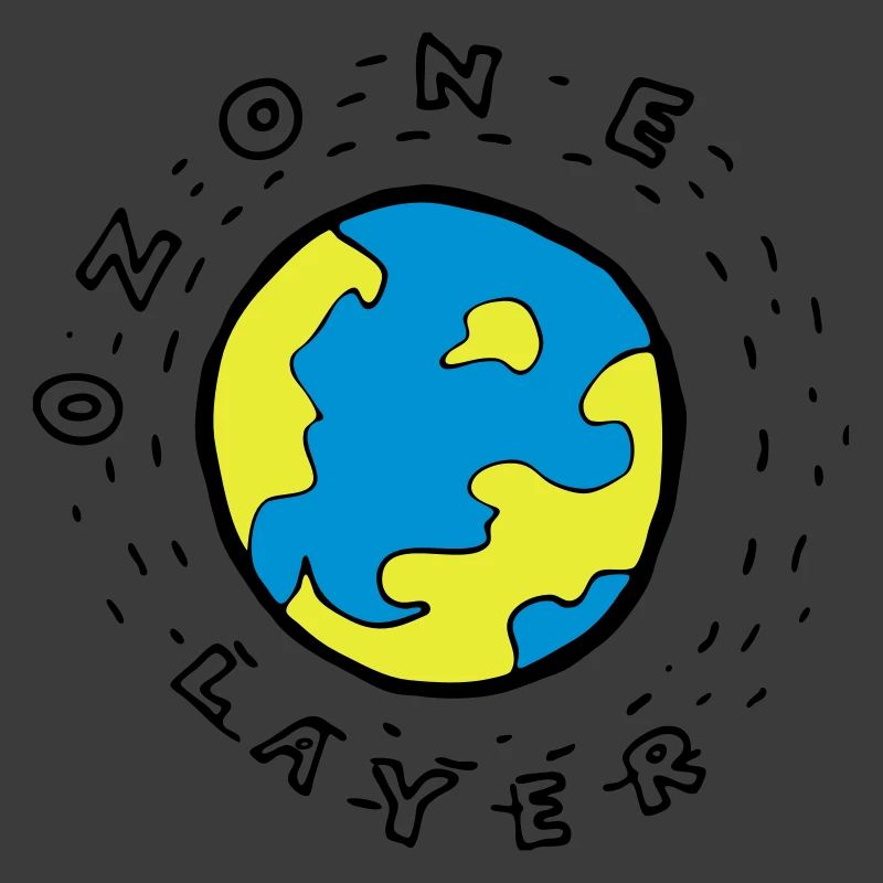 Earth's Ozone Layer Drawing