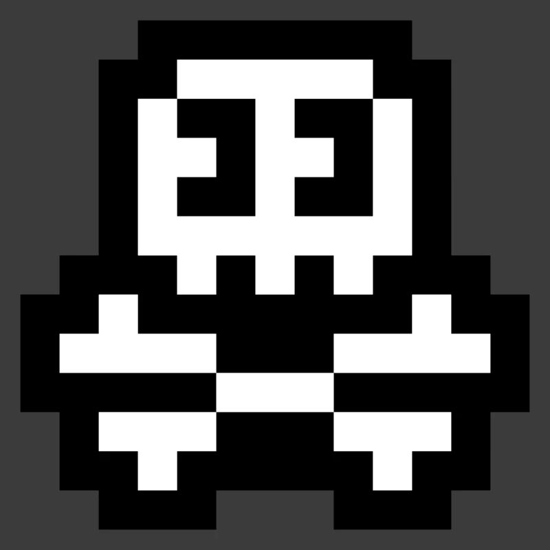 8bit cute skull