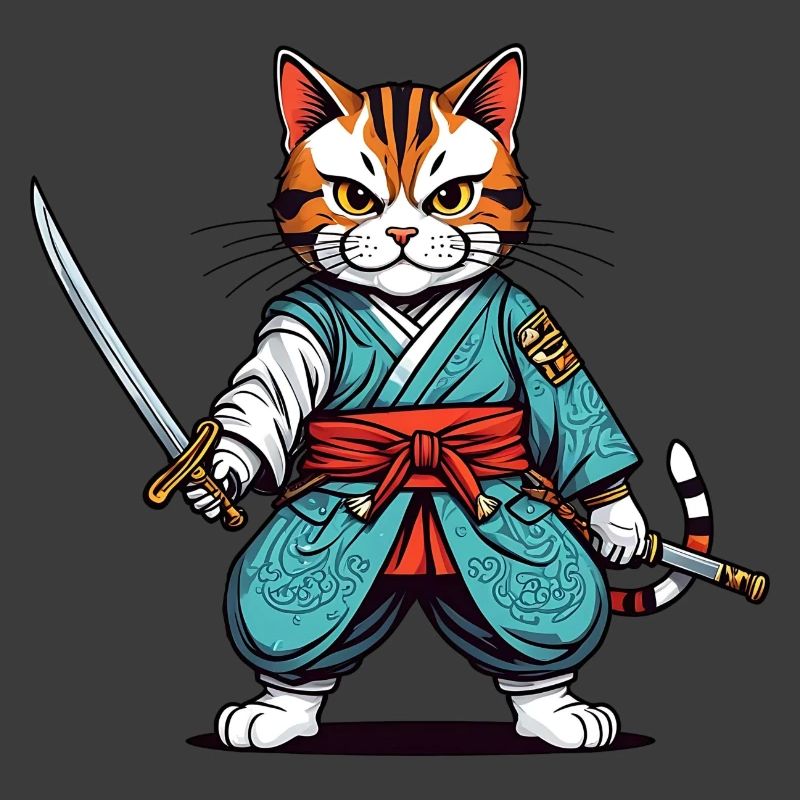 Chat samouraï
