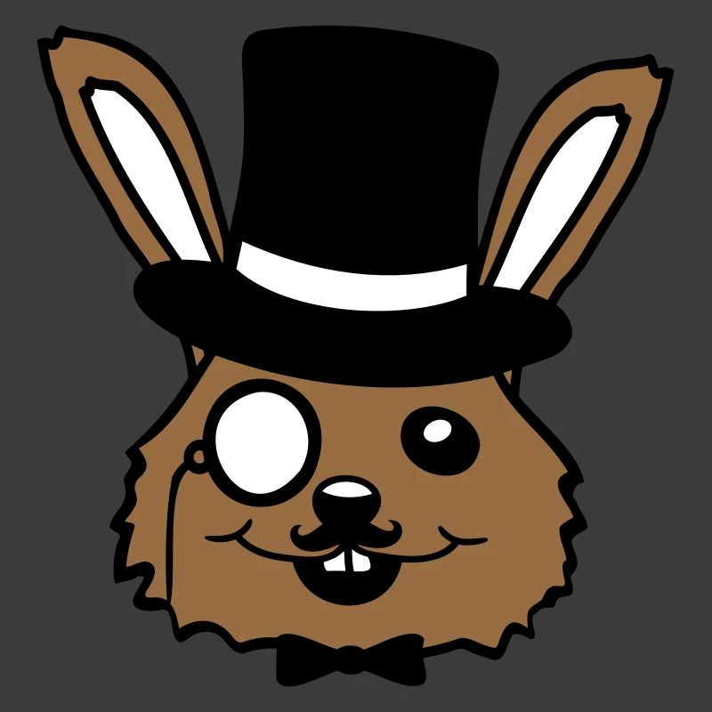 Sir Bunny Monocle Glasses Beard Top Hat Mr. Mr.