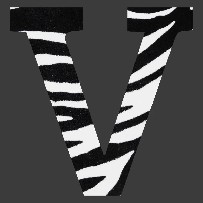 Buchstabe v zebra
