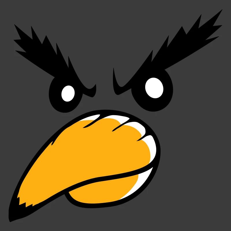 Raven Bird Peeps Evil Cool Funny Comic Humor Fun