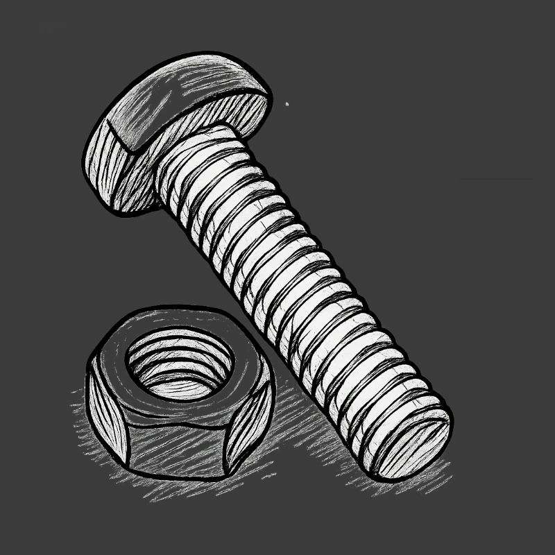 Schraube und Mutter