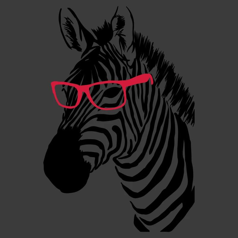 Zebra mit Brille