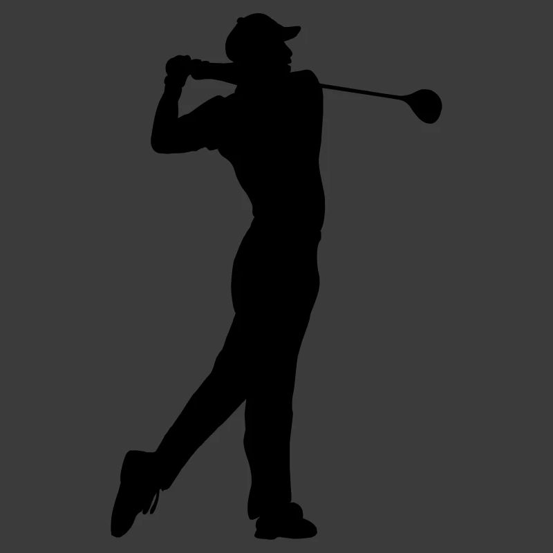 Golf player shadow image logo