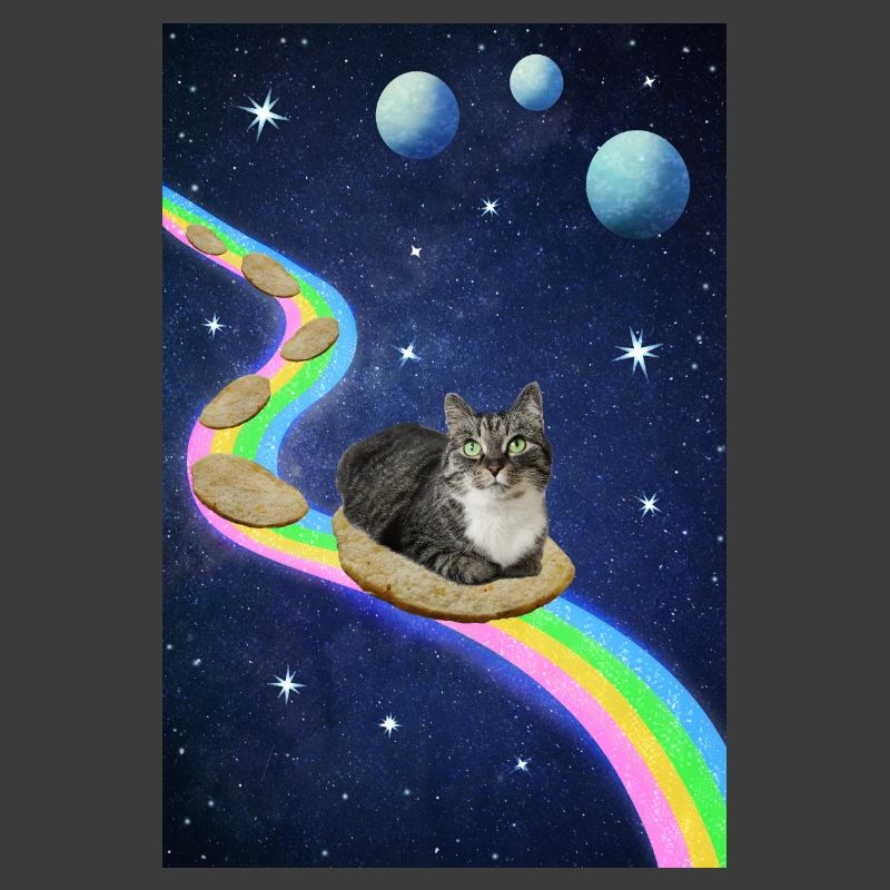 Chat mignon dans l’espace