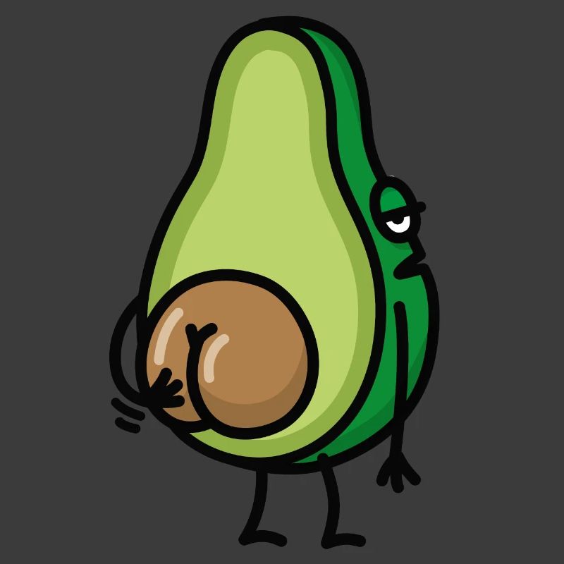 Funny avocado butt scratch ass gift idea