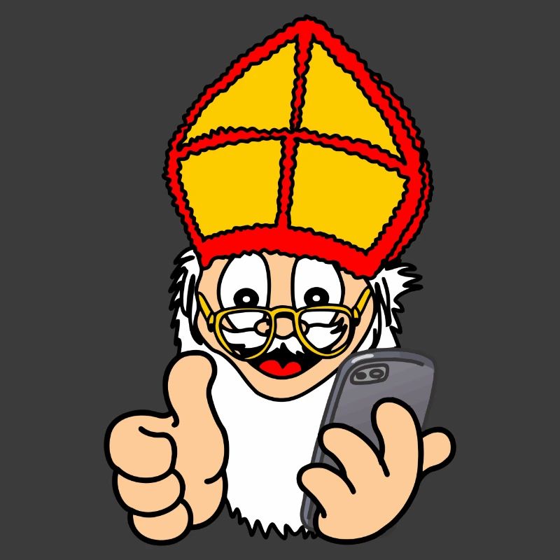 Sinterklaas mit Smartphone