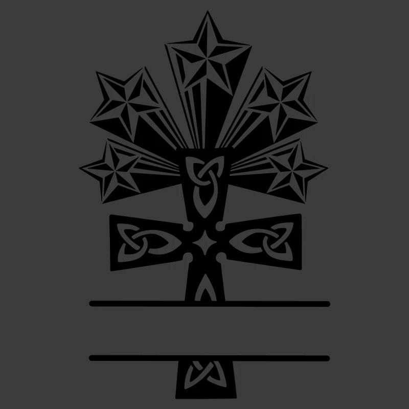 Celtic cross five star monogram