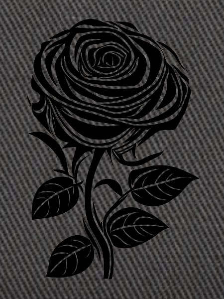 Romantische Rose in schwarz