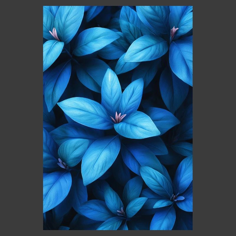 Cobalt Blue Leaf Weave