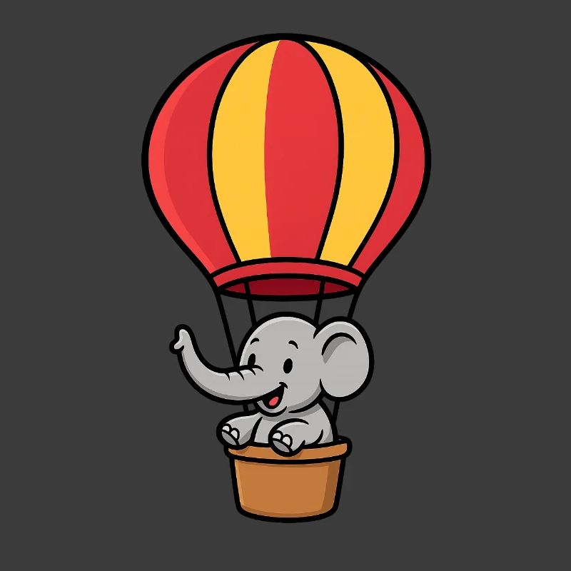 Niedlicher Elefantenballon Kinderdesign