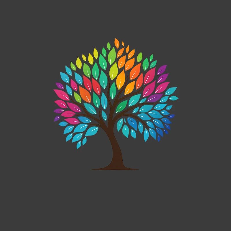 Lebensbaum im Regenbogendesign