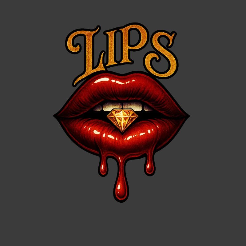 Verlockende Lippen mit Diamant