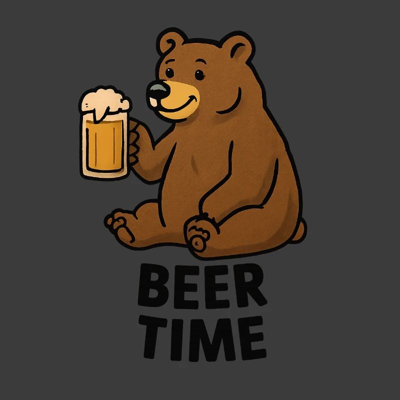 Bär mit Bierglas Illustration