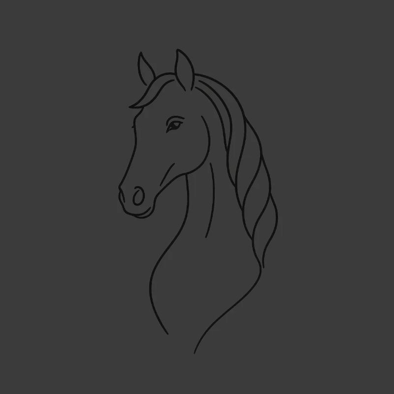 Eleganter Silhouetten-Pferd