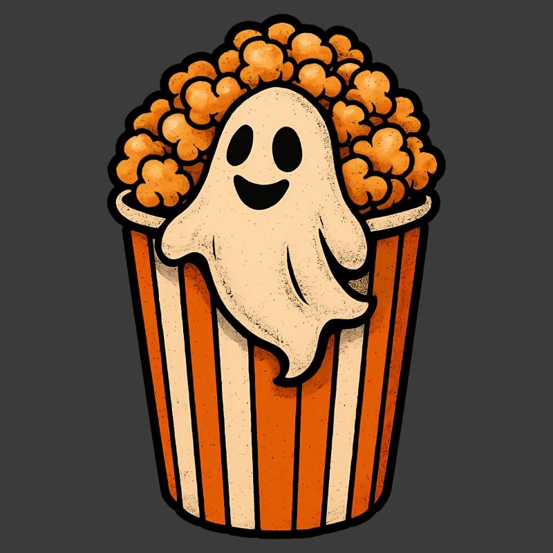 Fantôme de pop-corn dans le pot de pop-corn