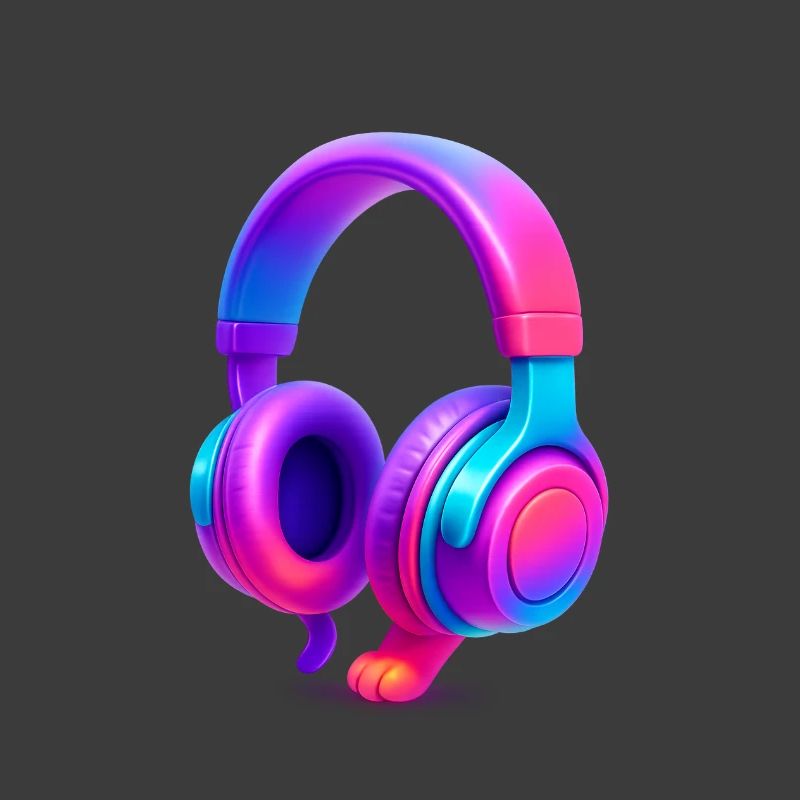 Neon Gradient Kopfhörer