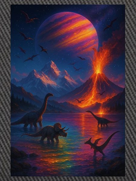 Dinosaurier Vulkan Fantasy Universum