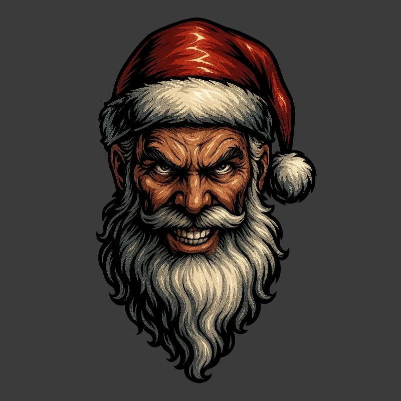 Düsterer Weihnachtsmann Fratze