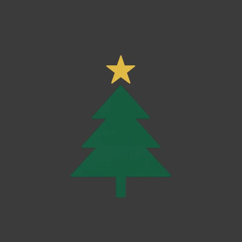 Minimaler Weihnachtsbaum mit Stern
