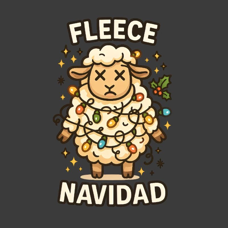 Fleece Navidad Weihnachts Schaf