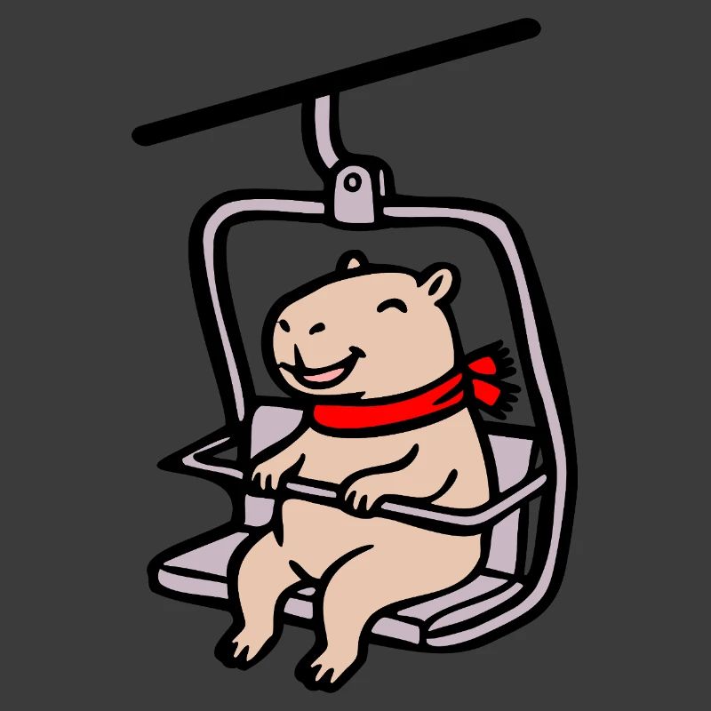 Kinder Skilift Capybara Winter