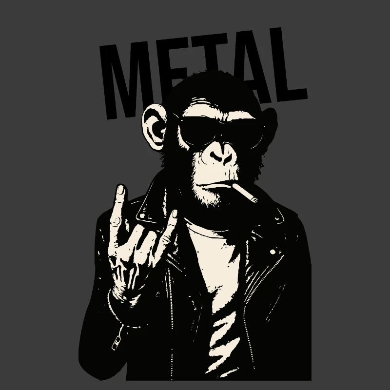 Rebellischer Metall-Schimpanse