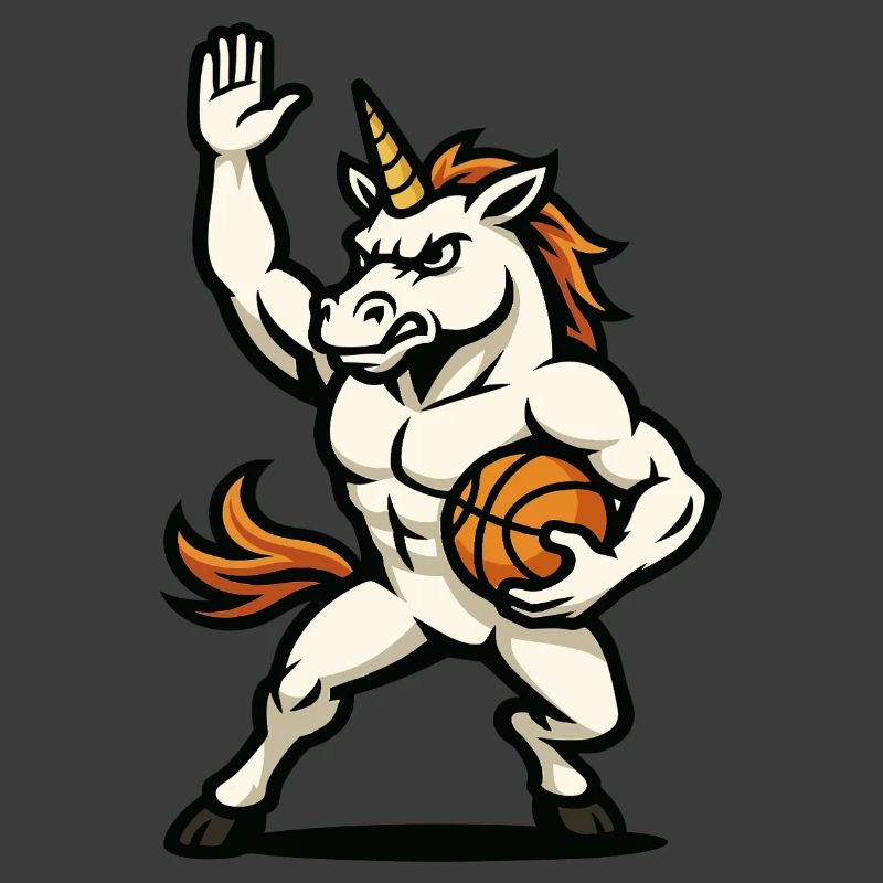 Basketball-Einhorn-Krieger