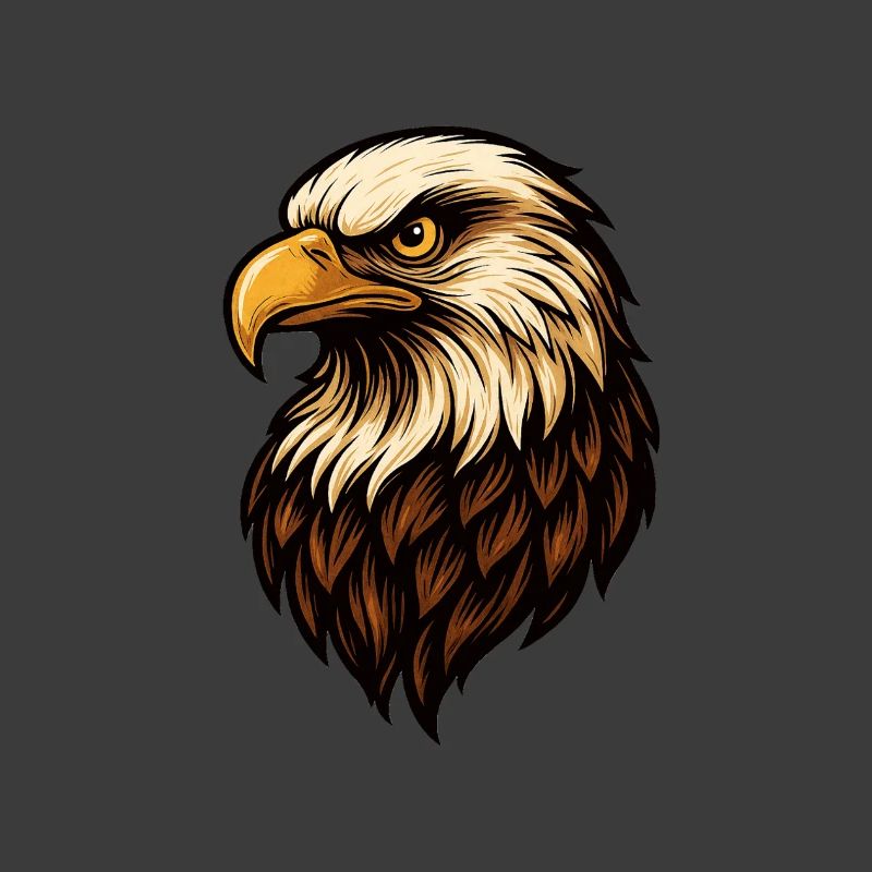 Powerful Eagle Head Illustration