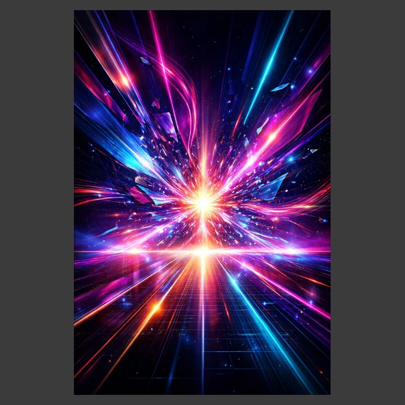 Neonstrahlen Explosion