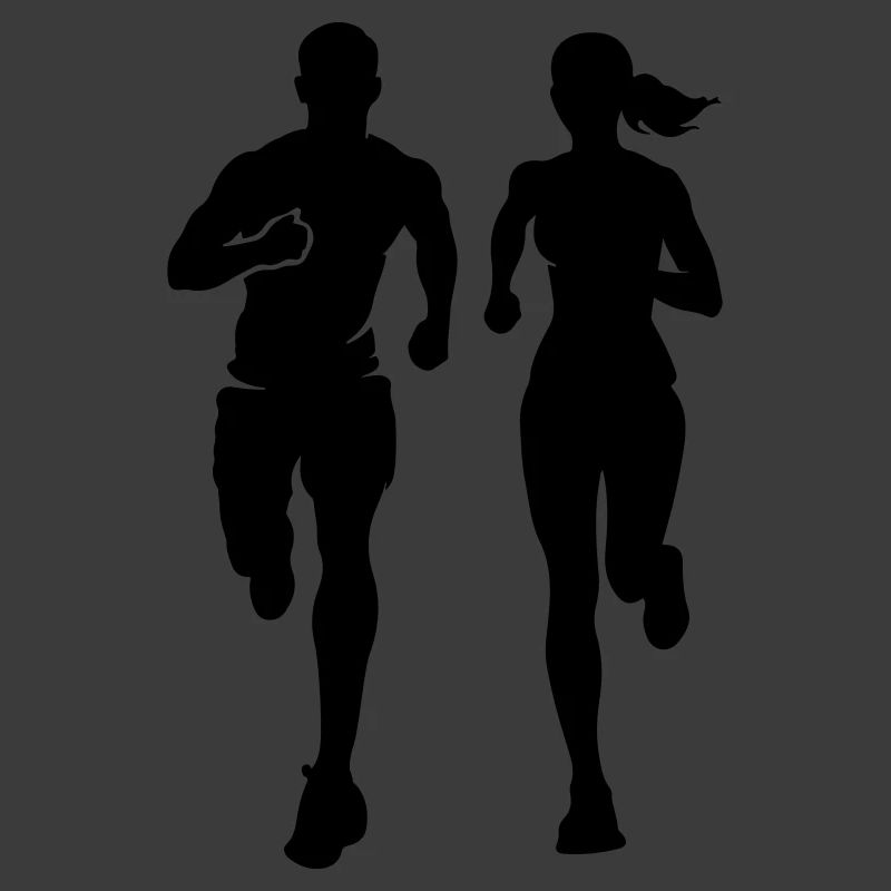 Marathon Runners Team Silhouette Marathon