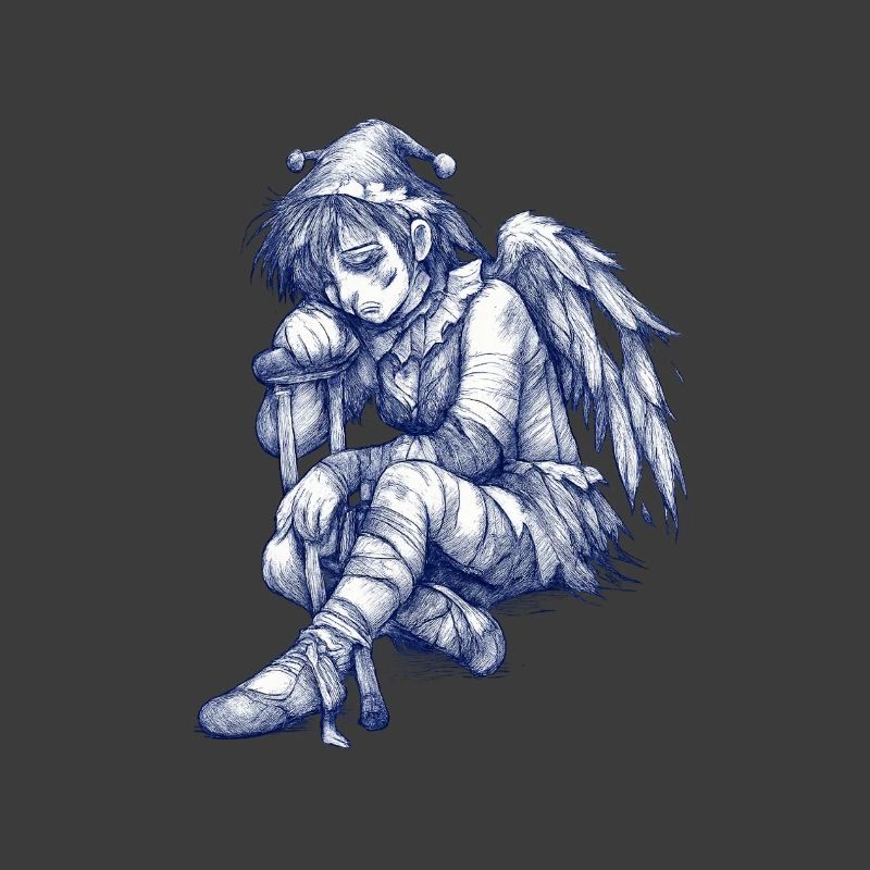 Ange Bleu Triste
