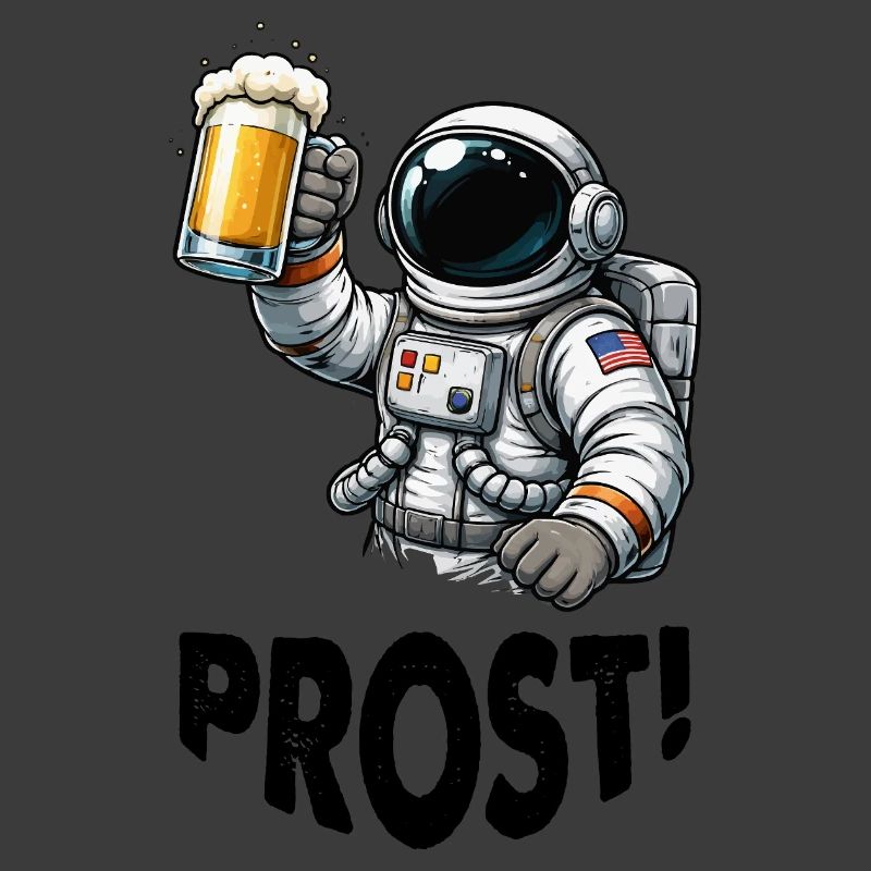 Astronaut mit Bierglas