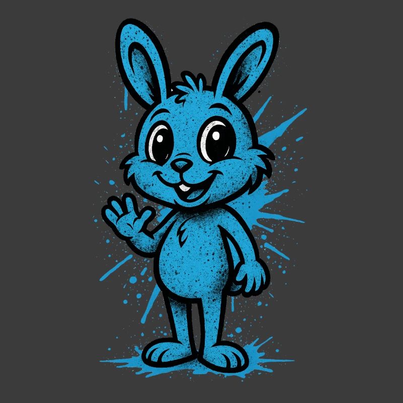 Graphique Blue Splash Bunny