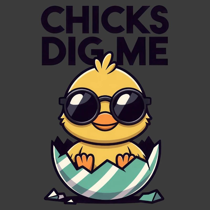 Chicks Dig Me Funny Duck Egg Design