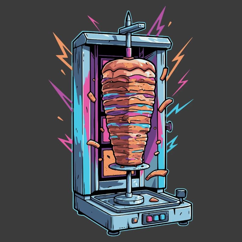 Neon Kebab Spießmaschine
