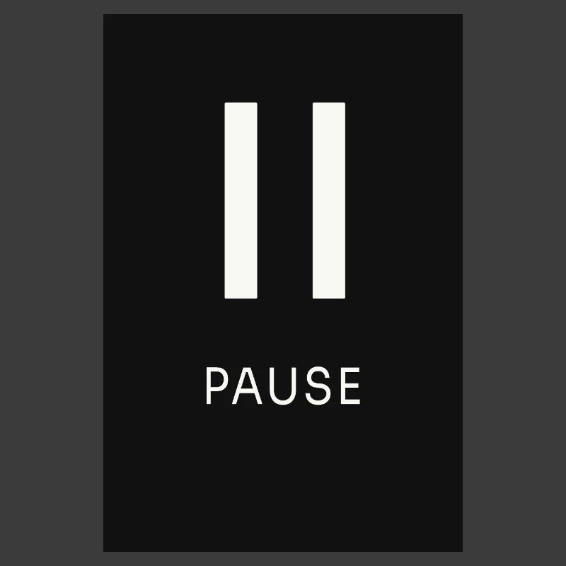 Pause Zeichen Minimal Schwarz