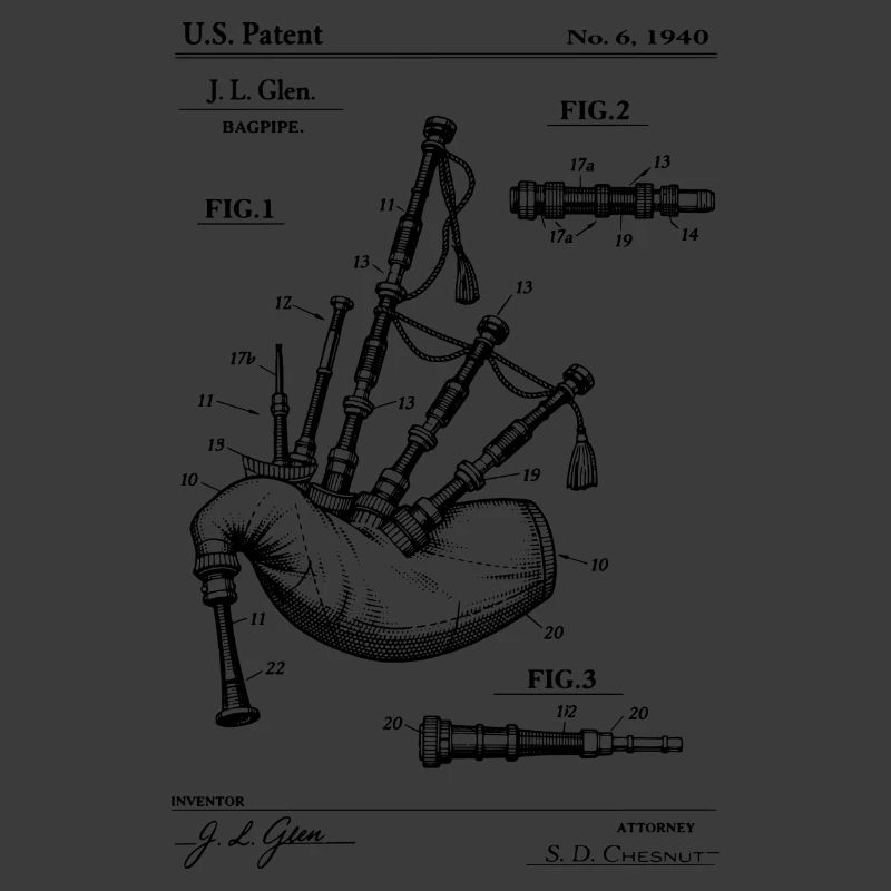T-shirt médiéval design de plan de cornemuse