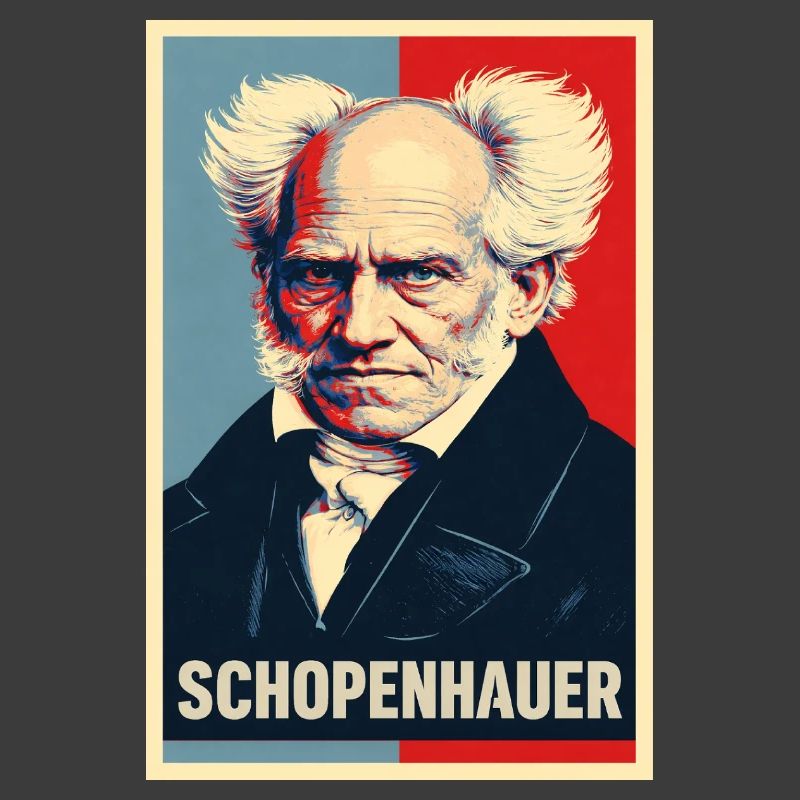 Arthur Schopenhauer Pop-Art-Porträt