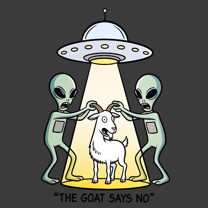 Funny Alien Kidnapping Goat