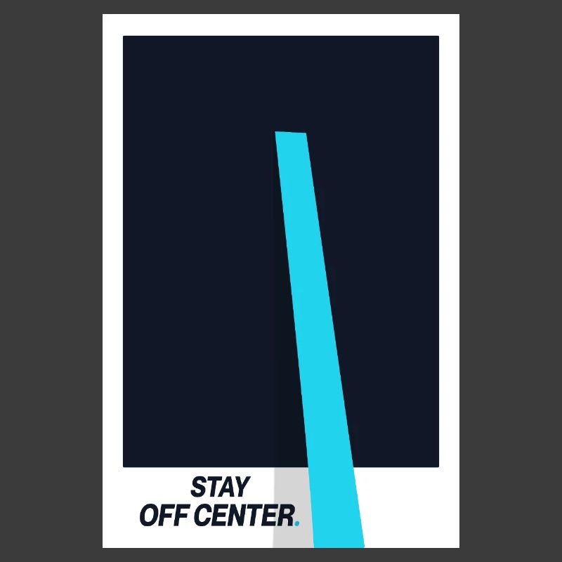 Reste hors du centre. Déclaration de conception moderne