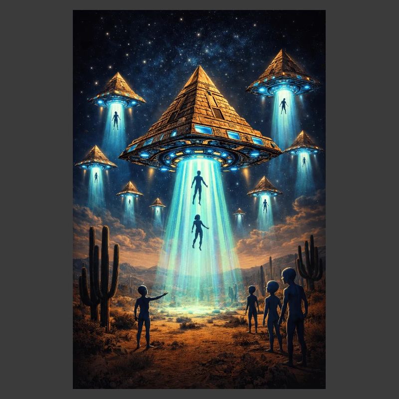 Alien UFO Pyramid Rocket