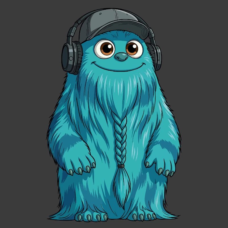 DJ Fluffo with Braid Front - Fluffonster Design