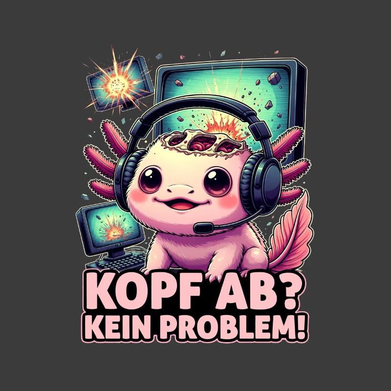 Gamer Ozelot mit Headset