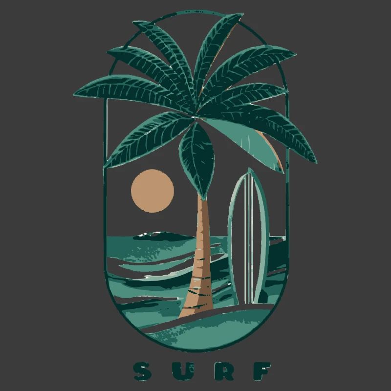 Surf Palme und Strand