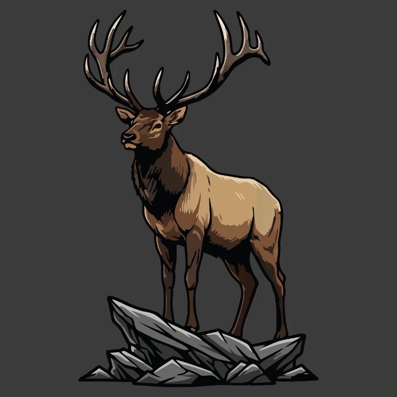 Majestätischer Elch-Elch-Wildnisfelsen