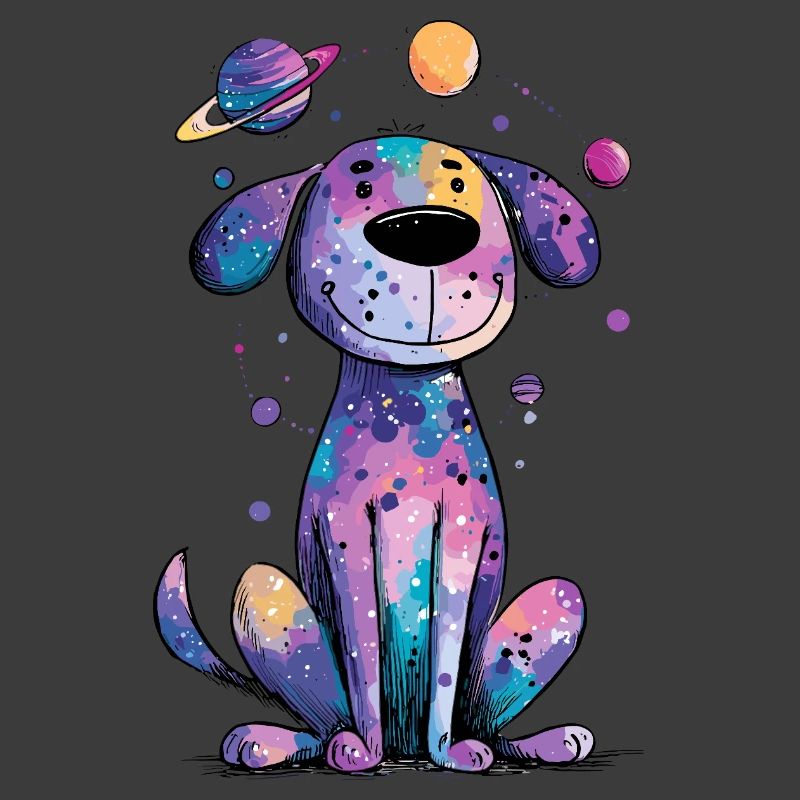 Chiot galactique dans l’espace