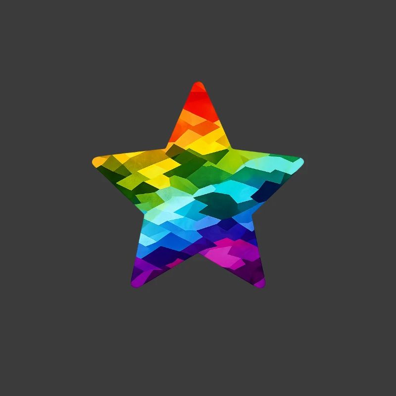 Rainbow Mosaic Star